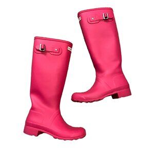 Hunter Tall Pink Rain Boots